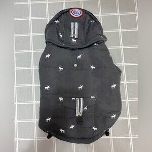 LuvGear Cold Alert Pet Dog Coat Size M Warm Winter Dog Walking Wear Hood Pocket